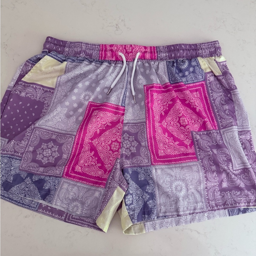 Vibrant Patchwork Shorts
